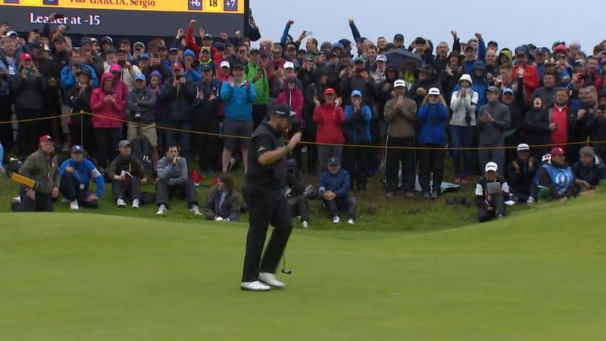 Shane Lowry sticks approach on No. 4 to set up birdie at The Open