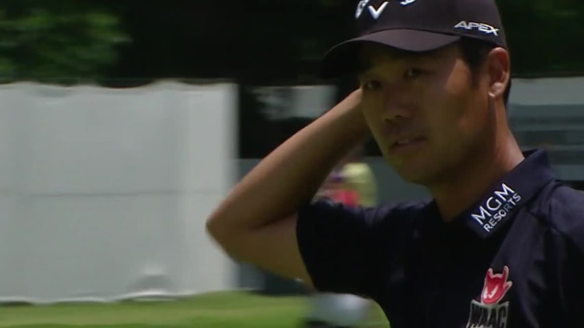 Kevin Na’s 33-foot birdie putt on No. 4 at Charles Schwab