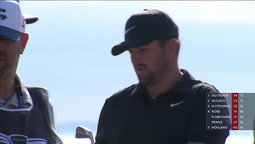 Chris Gotterup scares hole with tee shot on 12th at Genesis Scottish Open