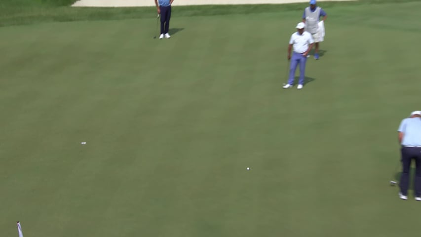Steve Allan makes par putt on No. 17 at Principal Charity Classic