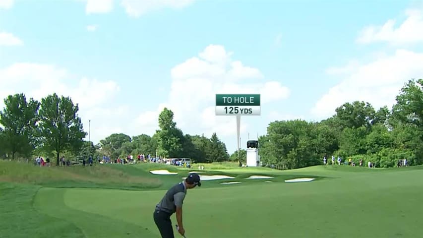 Collin Morikawa’s dialed-in approach on No. 15 at 3M Open