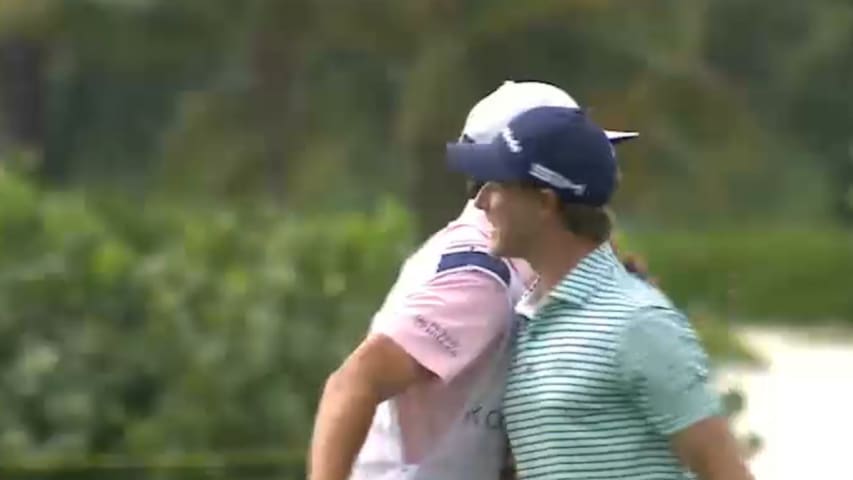 Austin Smotherman's clutch wedge shot on No. 6 at Great Abaco