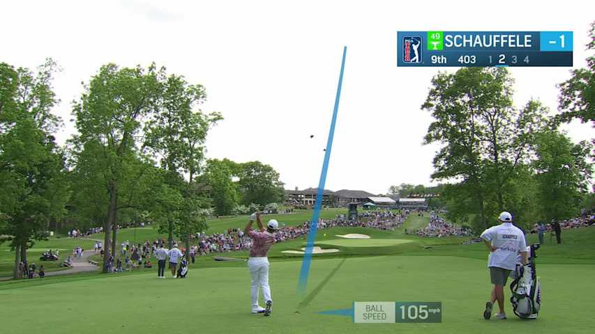 Xander Schauffele's excellent approach leads to birdie at the Memorial