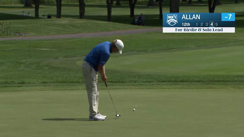 Steve Allan makes birdie on No. 12 at DICK'S Open
