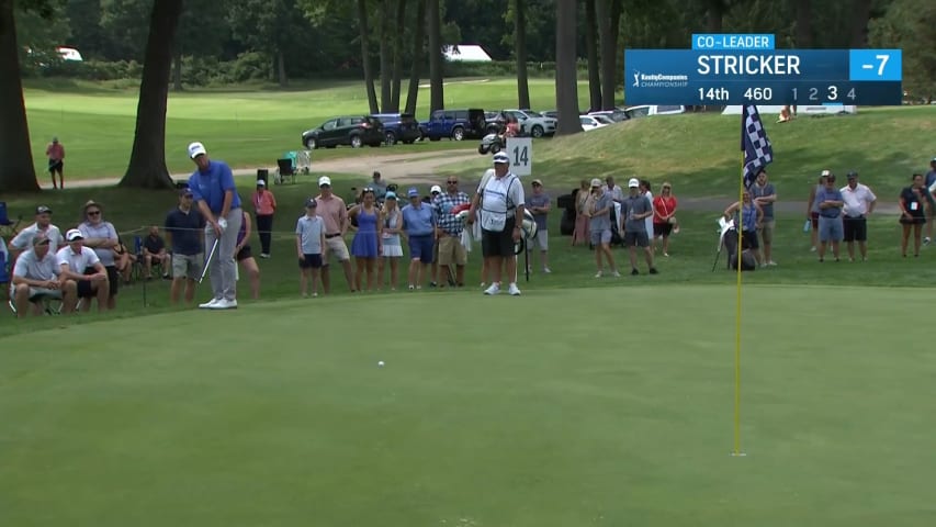 Steve Stricker chips in for birdie at Kaulig Co. Championship