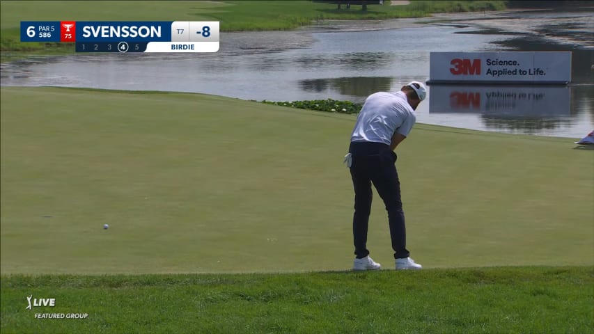 Adam Svensson sinks 17-foot birdie putt at 3M Open