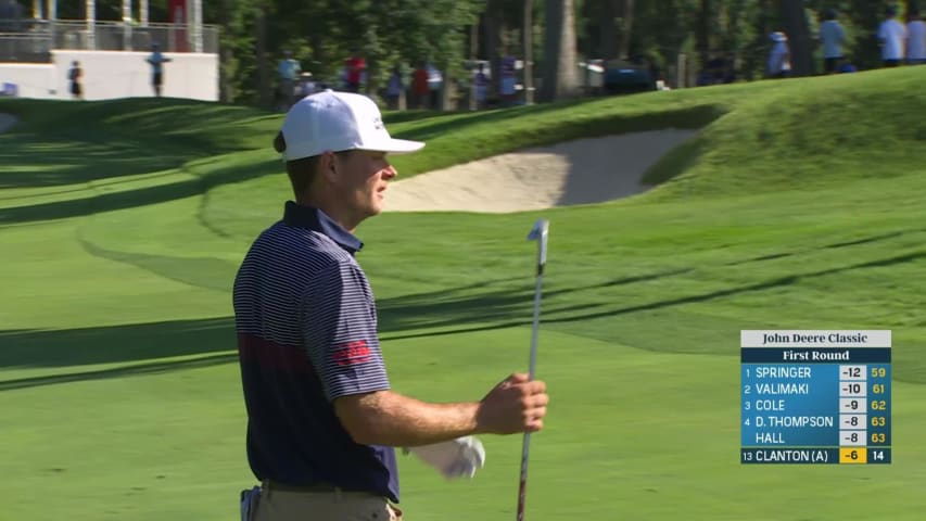 Luke Clanton makes birdie on No. 15 at John Deere