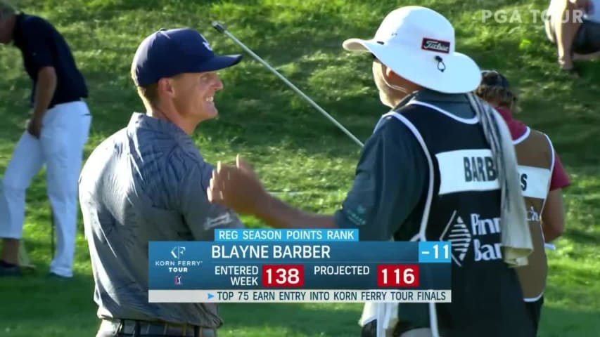 Blayne Barber makes short birdie putt at Pinnacle Bank