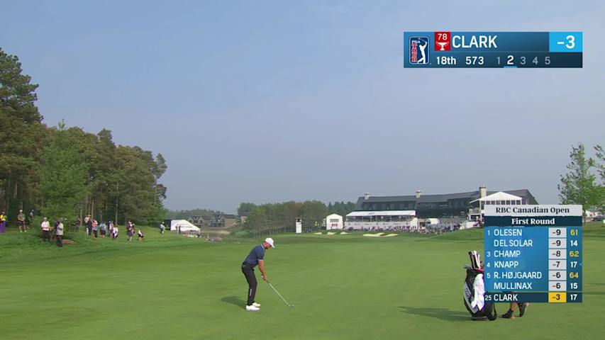 Wyndham Clark makes birdie on No. 18 at RBC Canadian