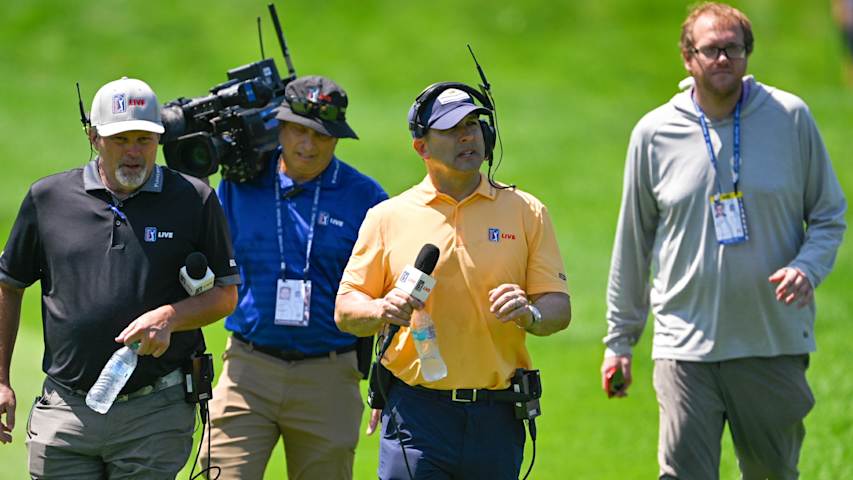 Adam Schefter spends Round 1 inside the ropes on PGA TOUR LIVE at Travelers