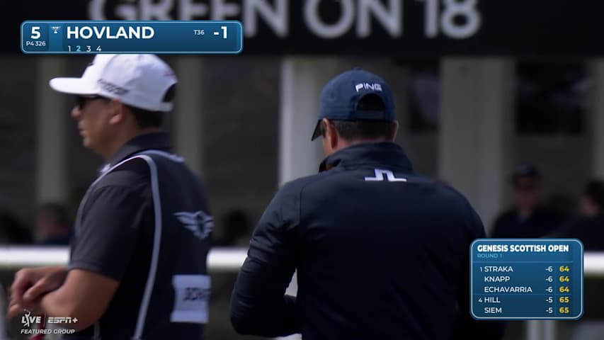 Viktor Hovland makes birdie on No. 5 at Genesis Scottish Open