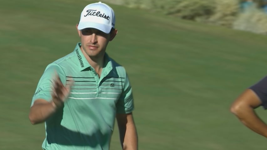 Patrick Cantlay grinds out a clutch par save at Shriners