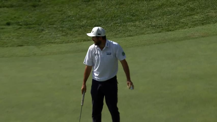 Mark Hubbard birdies No. 15 at Barbasol