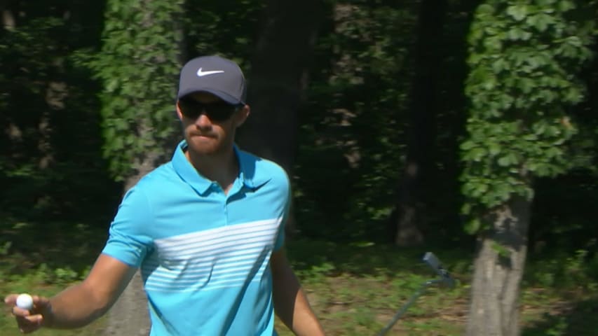 Patrick Rodgers holes confident birdie putt on No. 15 at John Deere