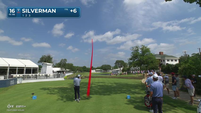 Ben Silverman makes birdie on No. 16 at Charles Schwab