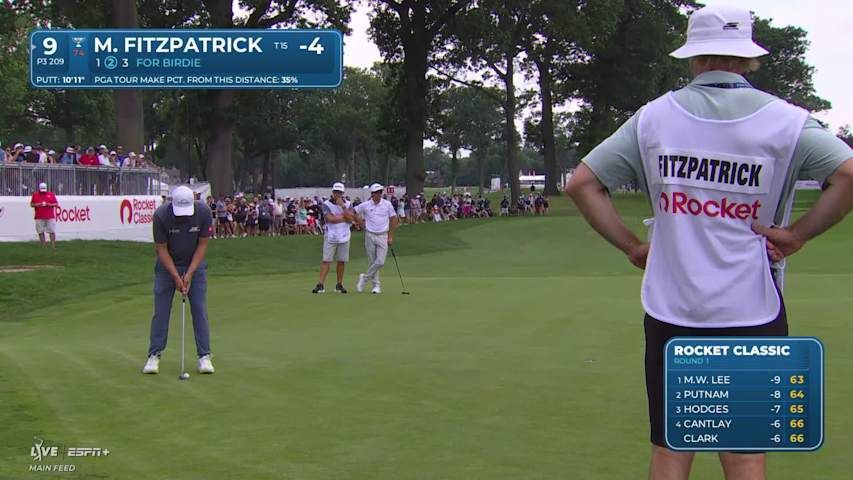 Matt Fitzpatrick makes birdie on No. 9 at Rocket Classic