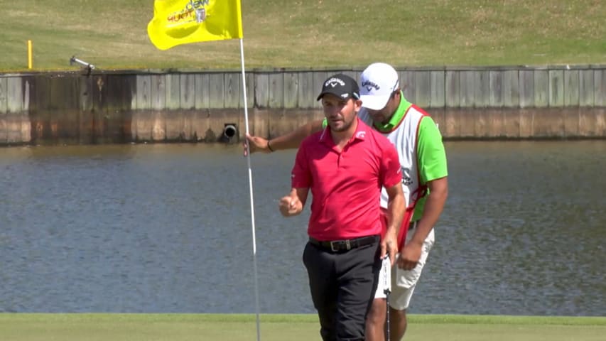 Julián Etulain's long birdie putt on No. 7 for Shot of the Day 