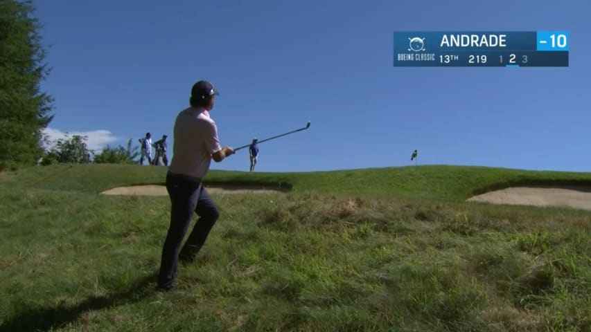 Billy Andrade grinds out a par-save on No. 13 at Boeing Classic