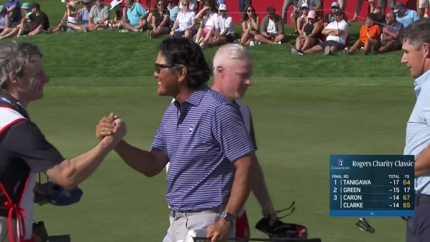 Ken Tanigawa saves par to win the Rogers Charity Classic