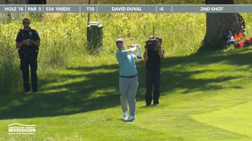 David Duval finds the green in two to set up birdie at American