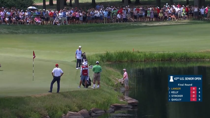 Bernhard Langer makes incredible up-and-down from water at U.S. Senior Open