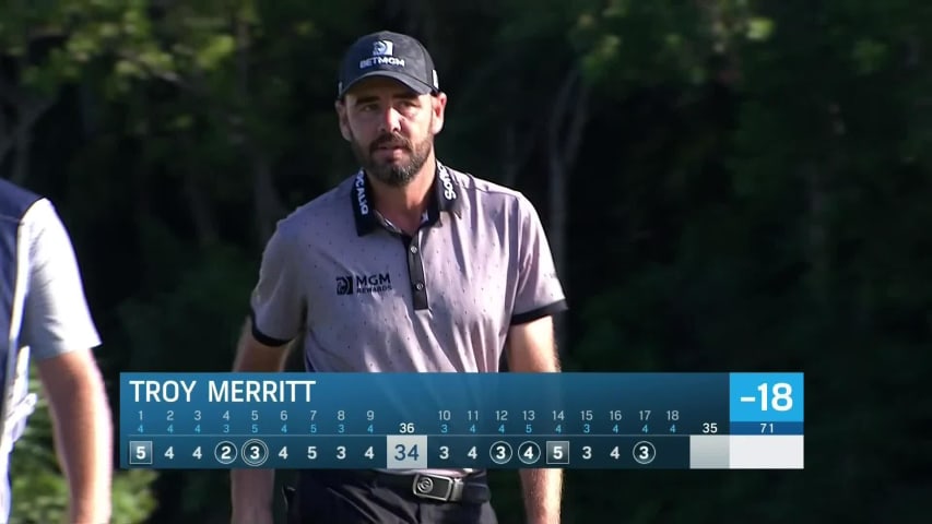 Troy Merritt rolls in birdie putt at World Wide Technology