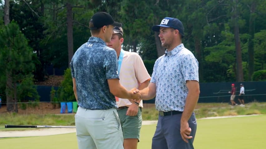 U.S. Open-quaifiying high school teacher plays practice round with Jordan Spieth