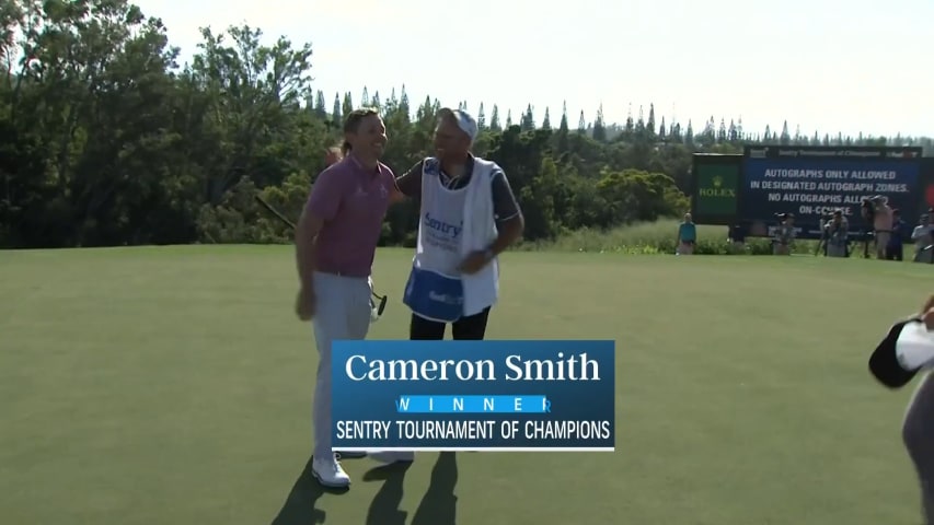 Cameron Smith cards closing birdie to secure record-setting win at Sentry