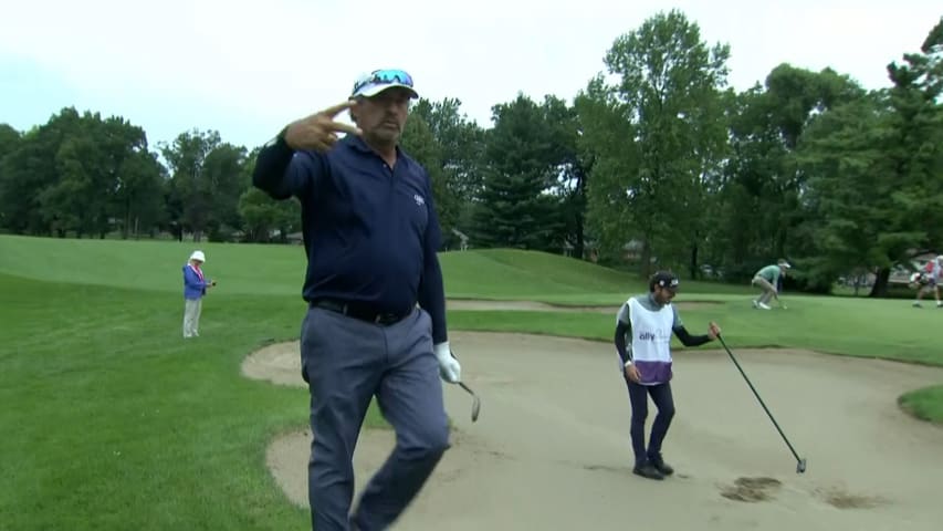 Carlos Franco’s eagle bunker shot at The Ally Challenge 