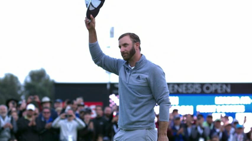 Dustin Johnson taps in to win the Genesis Open