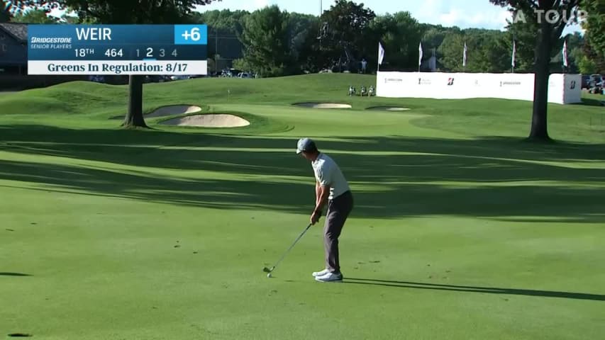 Mike Weir makes birdie on No. 18 in Round 4 at Bridgestone SENIOR PLAYERS