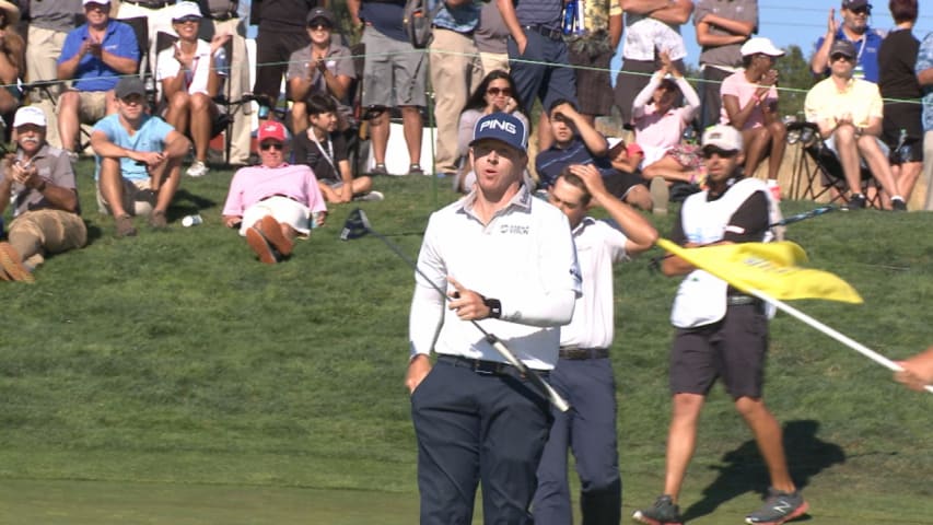 Martin Piller's final putt drops for victory at Ellie Mae