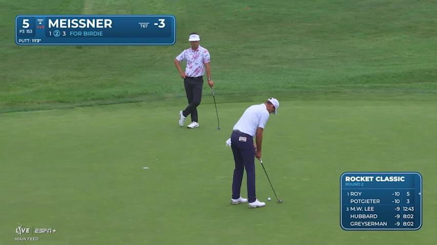 Mac Meissner makes birdie on No. 5 at Rocket Classic