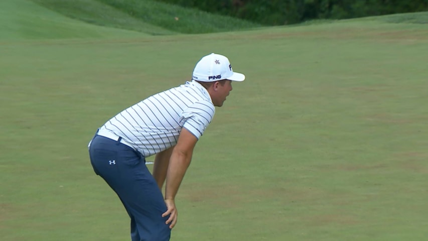 Daniel Summerhays birdies No. 12 from 17 feet at Quicken Loans