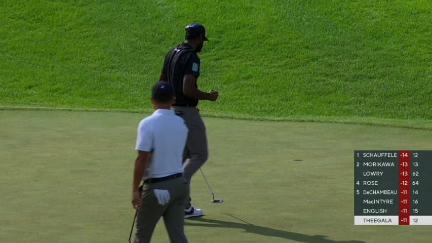 Sahith Theegala sinks birdie putt at PGA Championship