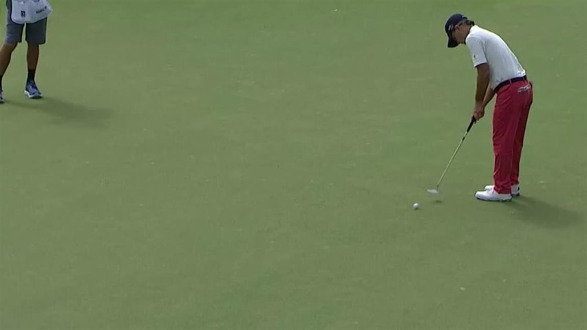 Kevin Streelman lengthy birdie putt at Sanderson Farms