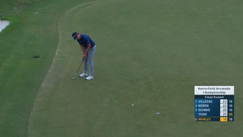 Vince Whaley drains birdie putt at Butterfield Bermuda