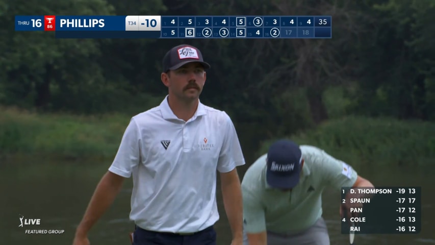 Chandler Phillips makes bounce-back birdie on No. 16 at John Deere