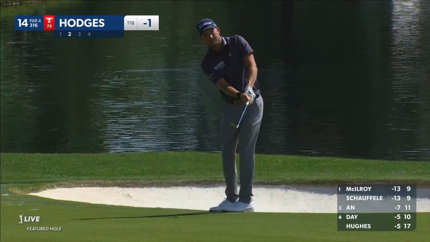 Lee Hodges chips it tight to set up birdie at Wells Fargo