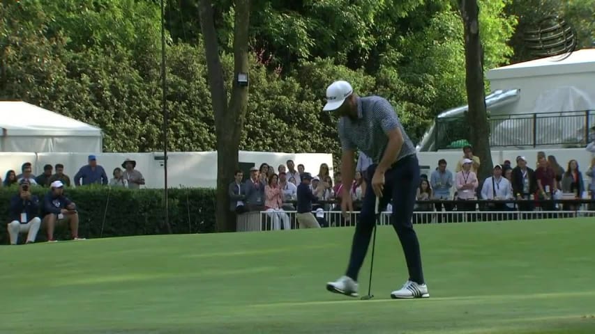 Dustin Johnson sticks approach to set up birdie at WGC-Mexico