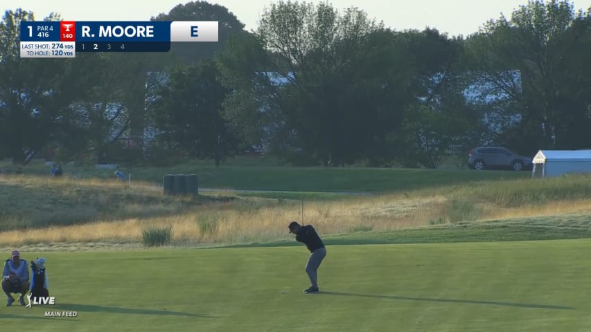 Ryan Moore sticks approach to set up birdie at 3M Open