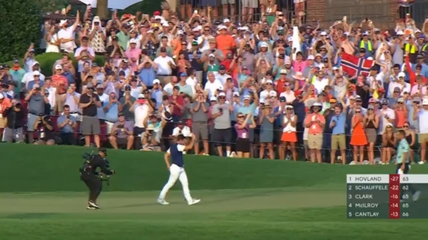 Viktor Hovland birdies 72nd hole to win FedExCup and TOUR Championship