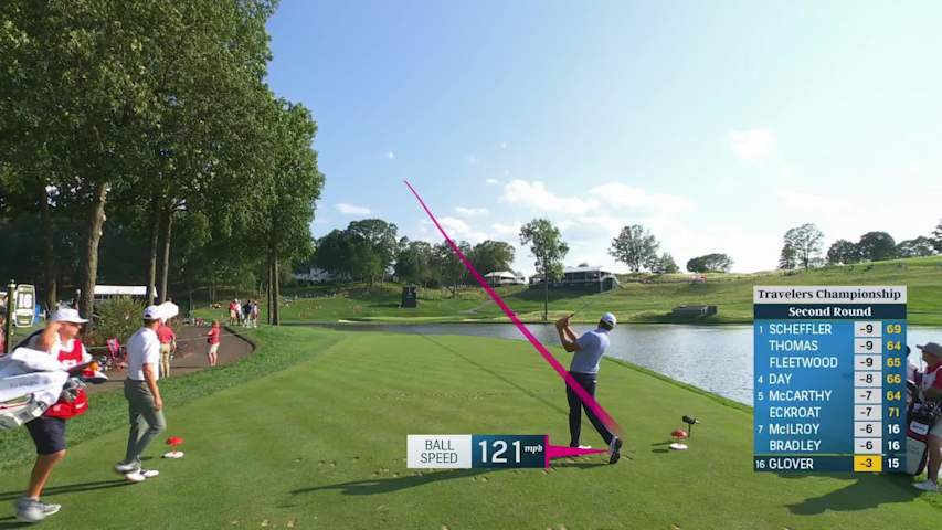 Lucas Glover nearly aces No. 16 at Travelers