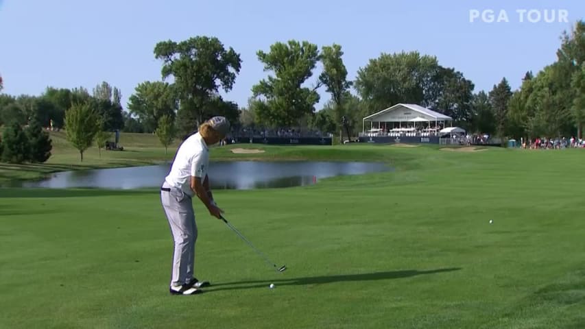 Miguel Angel Jiménez makes birdie on No. 16 in Round 3 at Sanford International