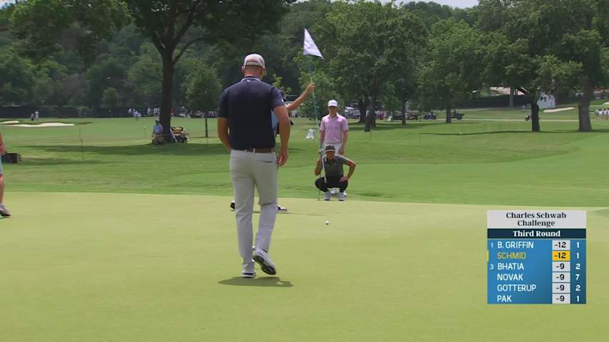 Matti Schmid makes birdie on No. 2 at Charles Schwab
