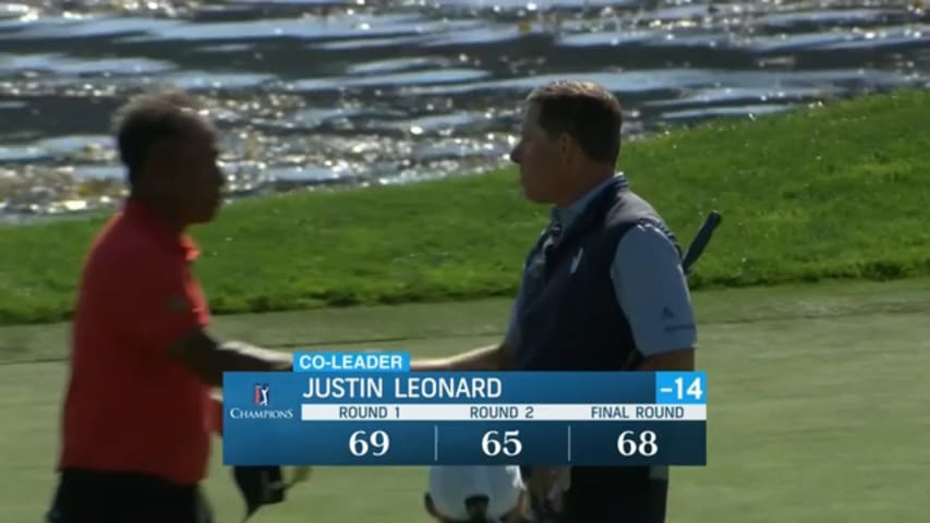 Justin Leonard forces playoff with birdie on No. 18 at PURE Insurance