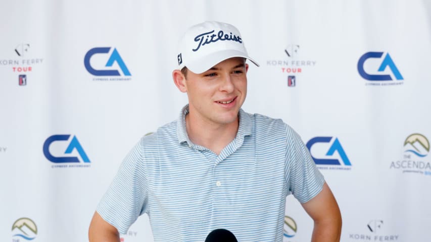 Timmy Crawford reacts to par-4 ace at The Ascendant