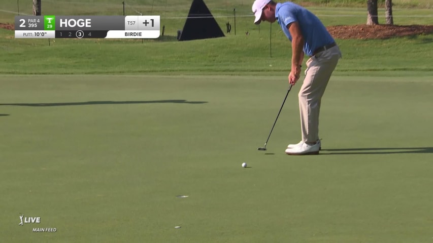 Tom Hoge makes birdie on No. 2 at FedEx St. Jude