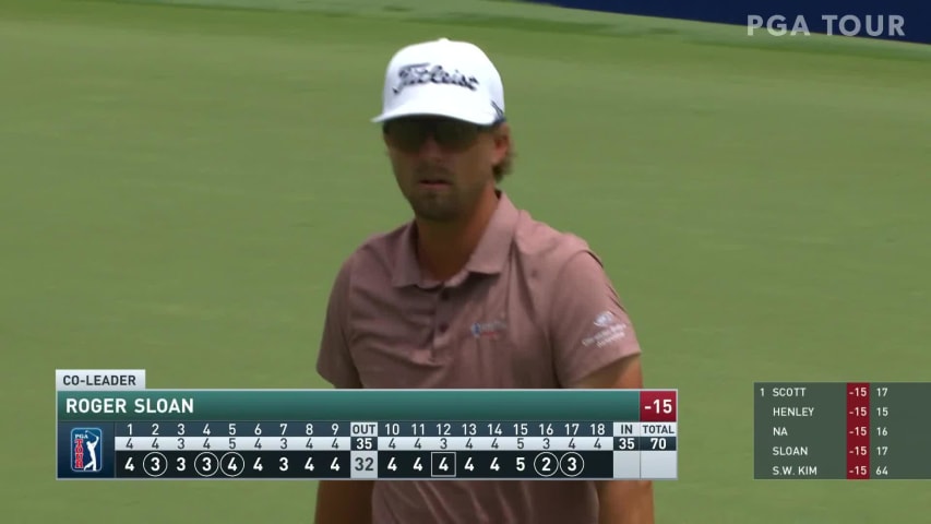 Roger Sloan sticks tee shot to set up birdie at Wyndham