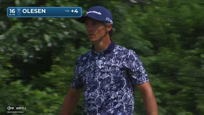 Thorbjørn Olesen makes birdie on No. 16 at Charles Schwab